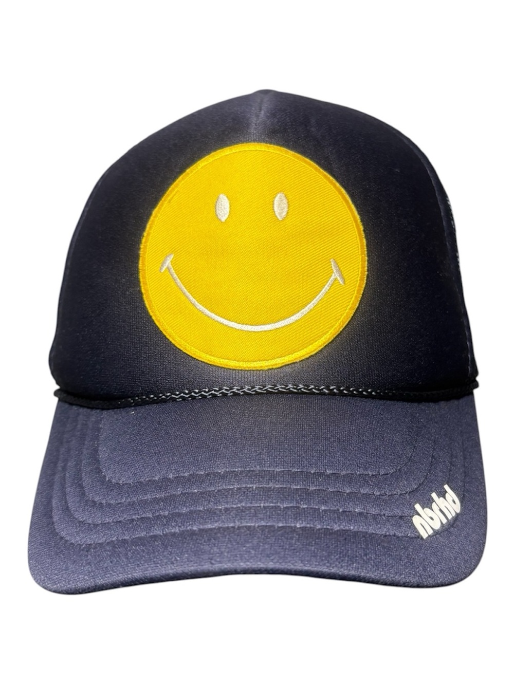 NBRHD Happy Face Patch Mesh Trucker Hat